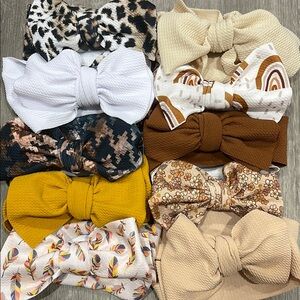 Assorted Colorful Bow Headbands for Kids